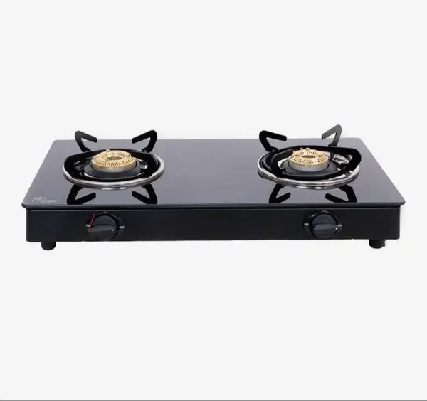Instacook 2 Burner Automatic Glass Top Gas Stove (QUEEN)